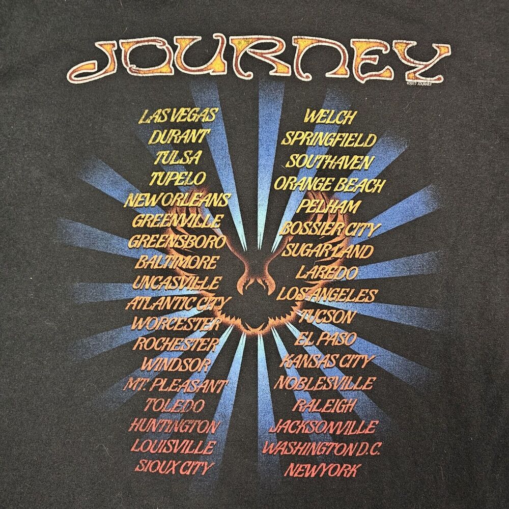 Journey 2017 Tour Tshirt Medium Concert Band Music Metal Rock Retro Y2K Grunge - Picture 5 of 8
